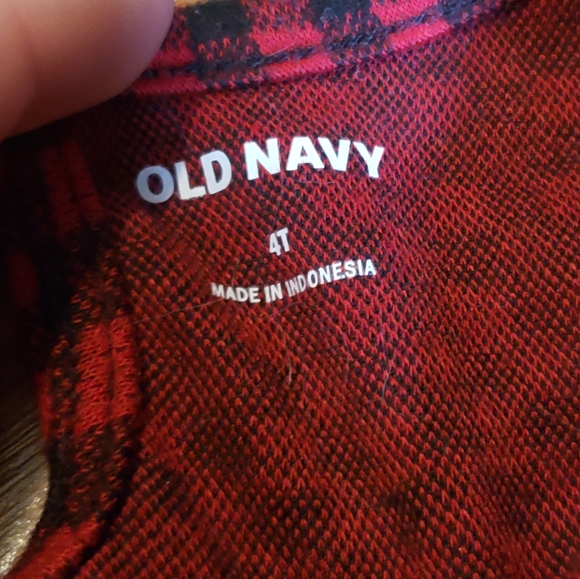 Red & black Buffalo check winter holiday Christmas dress sz 4t old navy girls - Picture 3 of 3